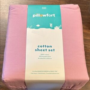 NWT Pillowfort Soft Pink Cotton Sheet Set